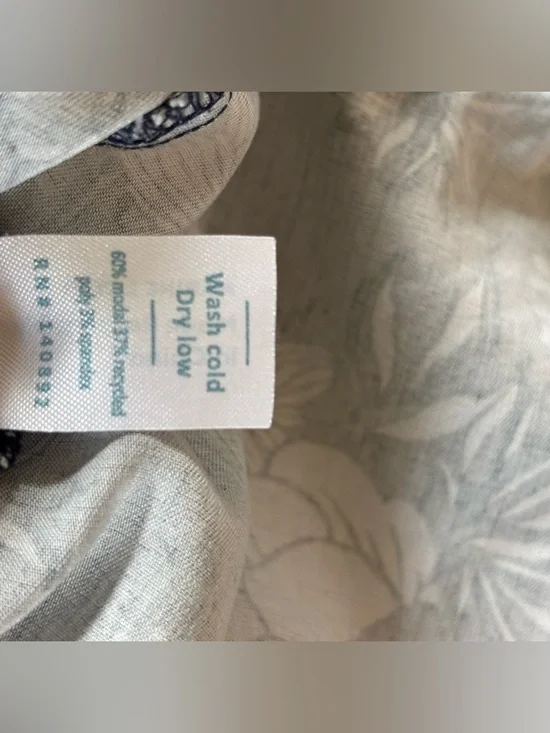 Marine Layer Re-Spun Large Allison Pull On Pants Blue Floral - Picture 7 of 7